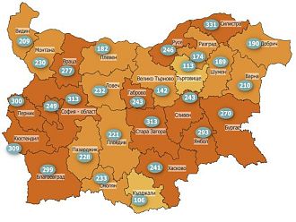 COVID заболеваемост: Спад с 16% за седмица