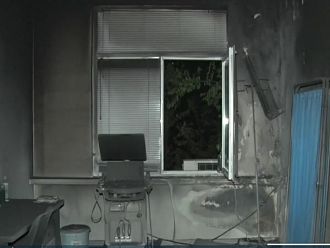 Пожар в МБАЛ - Хасково, пострадали няма