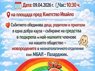 Благотворителен базар събира средства за бебетата от неонатологията на МБАЛ – Пазарджик