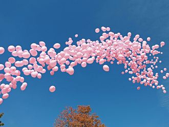 1200 розови балона полетяха в памет на жените, които губят битката с рака на гърдата