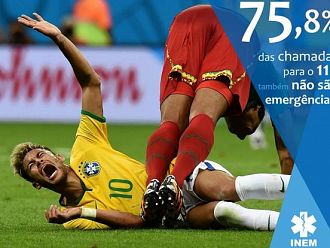 Бразилската Спешна помощ илюстрира своя кампания с Неймар